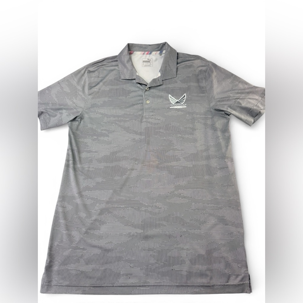 Puma Volition America Men’s Medium Golf Polo Gray Performance Shirt